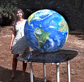 infllatable earth globe