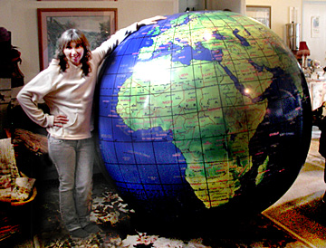 giant 5 1/2 ft world globe