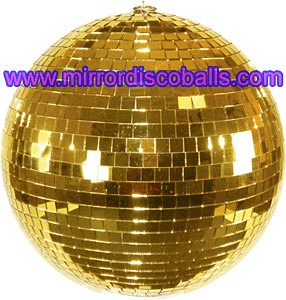 gold disco mirror ball