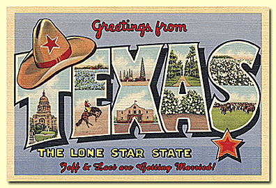 greetings from texas postcard vintage