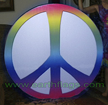 Giant Peace Sign Light - unlit