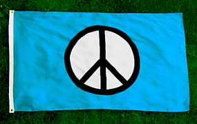 Peace Symbol Flag 6x10 ft