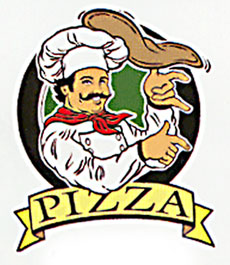 pizza static cling storefront sign