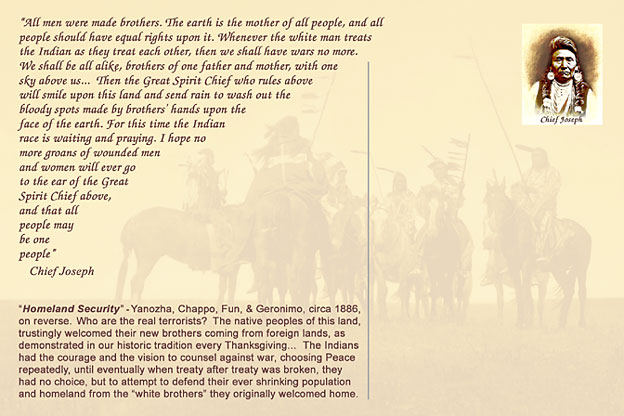 Indian Warriors and Chief Joseph Quote