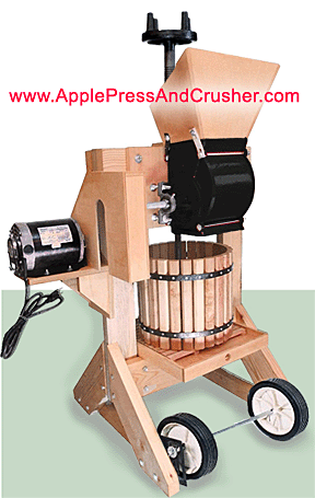 Motorized Apple Press with Crusher - Grinder - grapes and more fruit