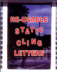 Static Cling Window Lettter Kit