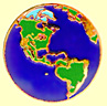 Gold Earth Lapel Pin - the Americas