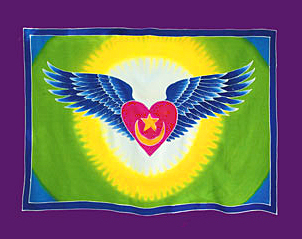 Heart Wings Banner Sufi symbol