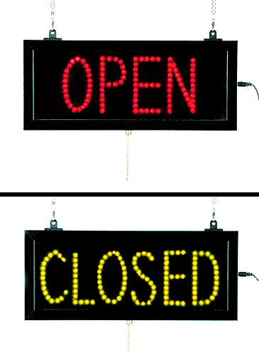open closed sign led neon look