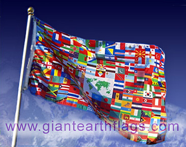 Giant World flag with all countries
